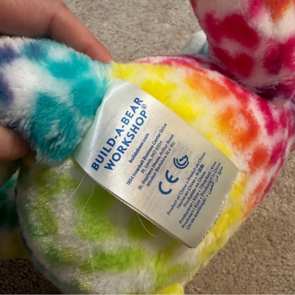 Build-A-Bear Workshop Rainbow Leopard Print Teddy Bear Plush Stuffed Animal 16” - Picture 10 of 10